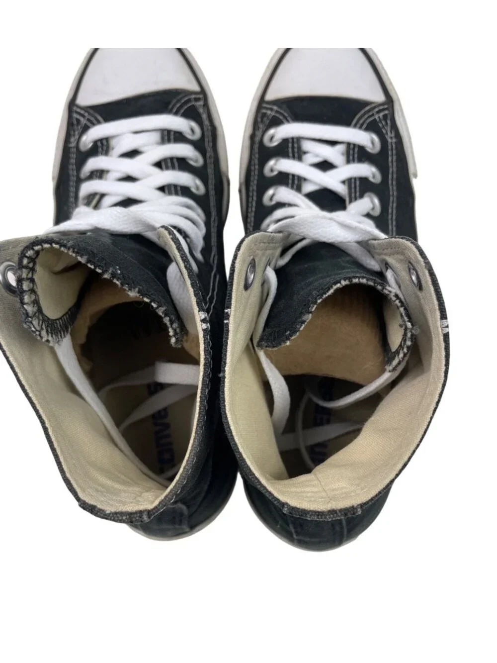 Converse Chuck Taylor All Star Hi Black White Sneakers Shoes Mens 7 Womens 9